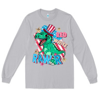 Moon Dust Red white rawr Long Sleeve Tee - FaDigitalArtStudio