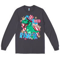 Smoke Red white rawr Long Sleeve Tee - FaDigitalArtStudio