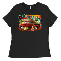 Black cinco de mayo truck Ladies Tee - CowGirlArtShop