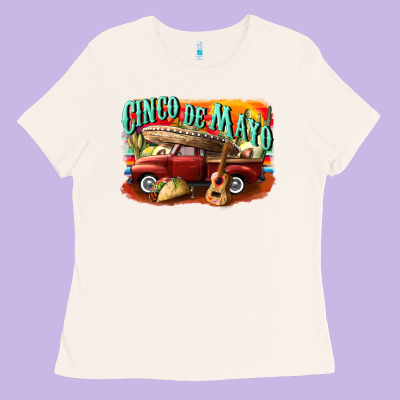 Cinco De Mayo Truck Ladies Tee Designed By Cowgirlartshop