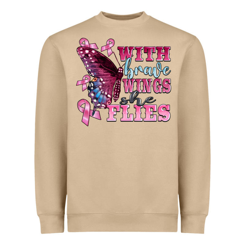 With Brave Wings She Flies Heavyweight Sweatshirt by BarkalooDesign | Teevron
