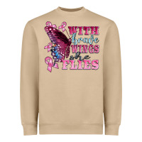 Mushroom with brave wings she flies Heavyweight Sweatshirt - BarkalooDesign
