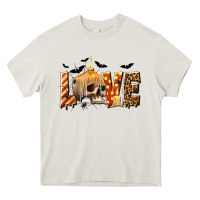Cream Halloween Love Heavy Core Tee - texasbilliewilder