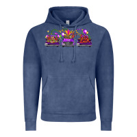 Vintage Denim Mardi Gras Farm Trucks Vintage Hoodie - FaDigitalArtStudio