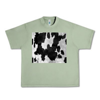 Oil Green Black White Cowhide Tumbler Urban Heavy Tee - CowCowDesign