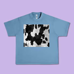 Black White Cowhide Tumbler Urban Heavy Tee Designed By Cowcowdesign