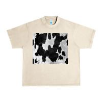Sandshell Black White Cowhide Tumbler Urban Heavy Tee - CowCowDesign