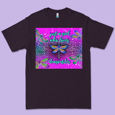 Just A Girl Who Loves Dragonfiles Premium Tee Designed By Tumblerdesignbyshophia