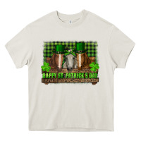 Cream happy st. patrick's day horses with leprechaun hat and bandana Heavy Core Tee - RanaPortraitStore