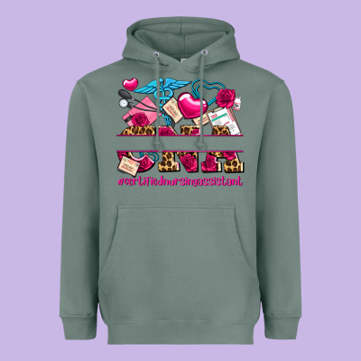 Valentines Day Cna Certified Nursing Assistant Heavyweight Hoodie Designed By Adodesignshop