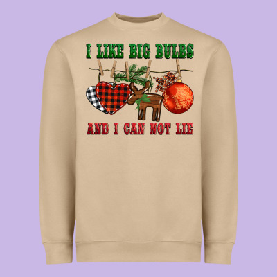 I Like Big Bulbs And I Can Not Lie Heavyweight Sweatshirt Designed By Barkaloodesign