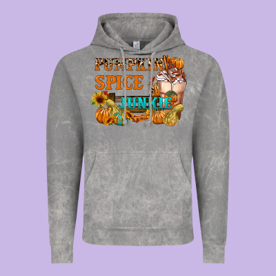 Pumpkin Spice Junkie Vintage Hoodie Designed By Fadigitalartstudio