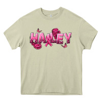 Mossy Personalized Pink Cancer Themed Name Heavy Core Tee - NancyCooperArtShop