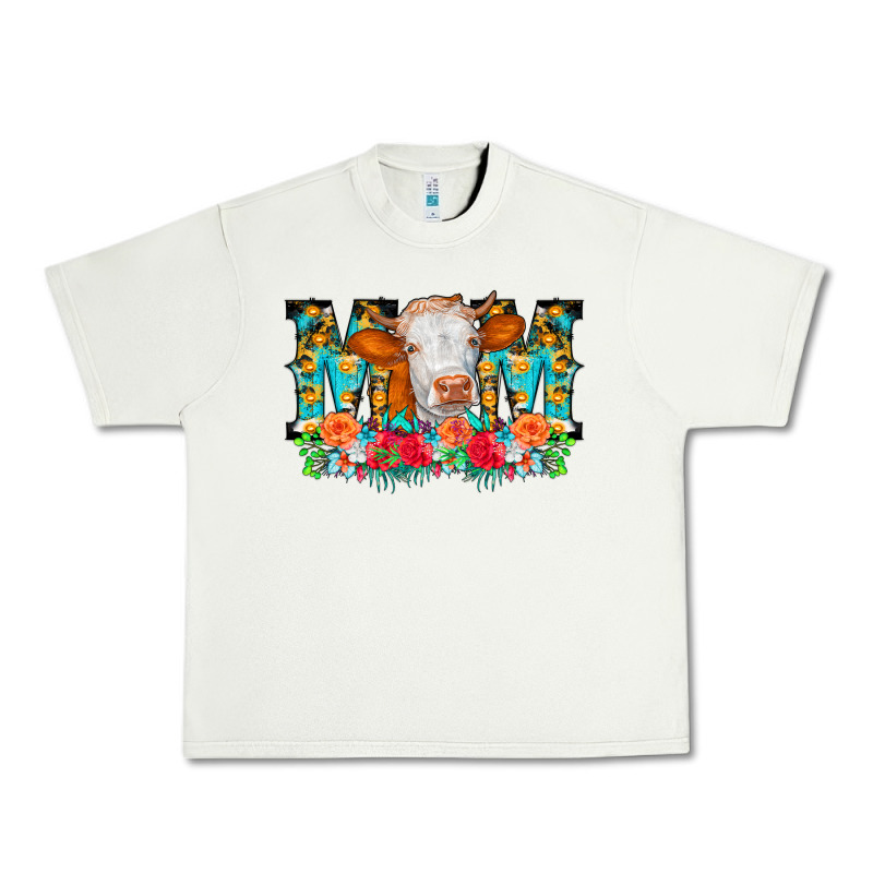 Mom Cow Flowers Urban Heavy Tee by CowCowDesign | Teevron