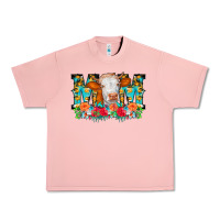 Salmon Mom Cow Flowers Urban Heavy Tee - CowCowDesign
