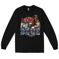 Black I back the blue Long Sleeve Tee - FaDigitalArtStudio