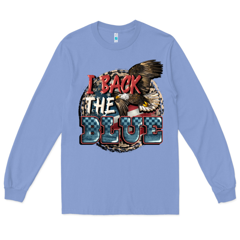 I Back The Blue Long Sleeve Tee by FaDigitalArtStudio | Teevron