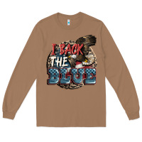Toasted Coconut I back the blue Long Sleeve Tee - FaDigitalArtStudio