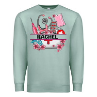Seafoam costom name nurse hat and elements Premium Sweatshirt - AdoDesignShop