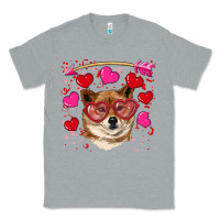 Heather Grey valentine's shiba inu Classic Tee - RanaPortraitStore