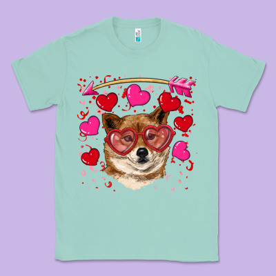 Valentine's Shiba Inu Classic Tee Designed By Ranaportraitstore