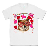 White valentine's shiba inu Classic Tee - RanaPortraitStore