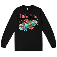 Black little miss preschool Long Sleeve Tee - RanaPortraitStore
