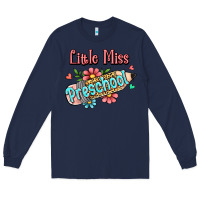 Navy little miss preschool Long Sleeve Tee - RanaPortraitStore
