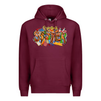 Burgundy basketball sister Premium Hoodie - CowhideDigitalArt