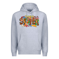 Heather Grey basketball sister Premium Hoodie - CowhideDigitalArt