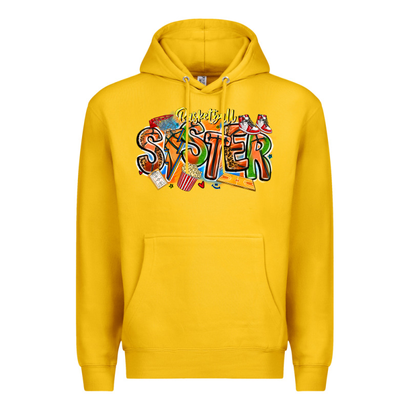 Basketball Sister Premium Hoodie by CowhideDigitalArt | Teevron