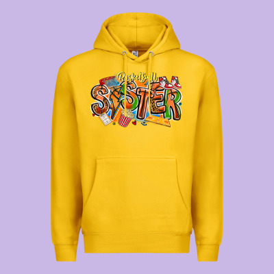 Basketball Sister Premium Hoodie Designed By Cowhidedigitalart