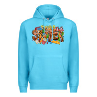 Ocean Blue basketball sister Premium Hoodie - CowhideDigitalArt