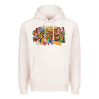 Pale Pink basketball sister Premium Hoodie - CowhideDigitalArt