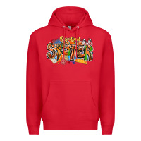 Red basketball sister Premium Hoodie - CowhideDigitalArt
