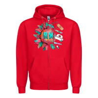 Red western registered nurse  medical instruments Zipper Hoodie - BarkalooDesign