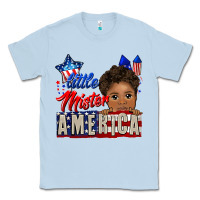 Dusty Blue little mister america black boy Classic Tee - CowGirlArtShop