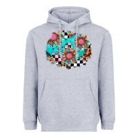 Heather Grey race sunflower patches Heavyweight Hoodie - AdoDesignShop