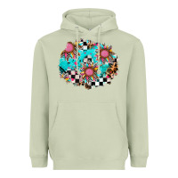 Matcha race sunflower patches Heavyweight Hoodie - AdoDesignShop