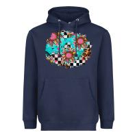 Navy race sunflower patches Heavyweight Hoodie - AdoDesignShop