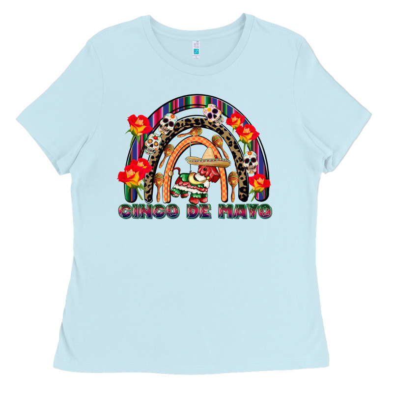 Cinco De Mayo Rainbow Ladies Tee by CowGirlArtShop | Teevron