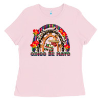 Bubblegum Pink cinco de mayo rainbow Ladies Tee - CowGirlArtShop