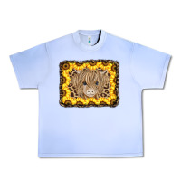 Grape Ice Baby Cow Leopard Sunflowers Urban Heavy Tee - CowCowDesign
