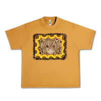 Peanut Butter Baby Cow Leopard Sunflowers Urban Heavy Tee - CowCowDesign