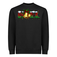 Black noel Christmas bells Heavyweight Sweatshirt - BarkalooDesign