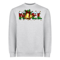 Heather Grey noel Christmas bells Heavyweight Sweatshirt - BarkalooDesign