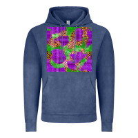 Vintage Denim Mardi Gras leopard Seamless Pattern Vintage Hoodie - FaDigitalArtStudio