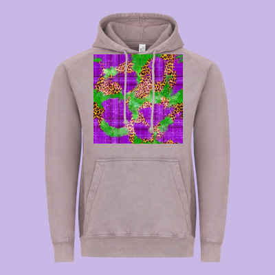 Mardi Gras Leopard Seamless Pattern Vintage Hoodie Designed By Fadigitalartstudio