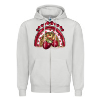 Dove Grey cherry rainbow Zipper Hoodie - BarkalooDesign