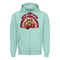 Seafoam cherry rainbow Zipper Hoodie - BarkalooDesign
